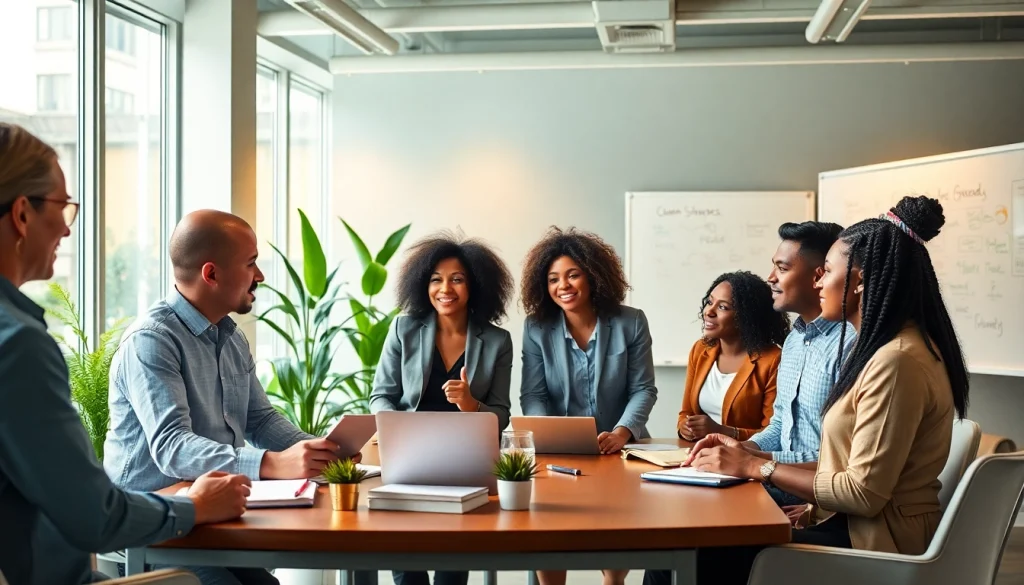 Collaborative discussion on strategies for success among diverse professionals.